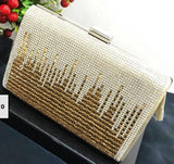EXCLUSIVE GOLDEN BRIDAL STONES CLUTCH BAG FOR WOMEN