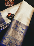 TANCHU SAREE WITH KANJIVARAM BORDERS