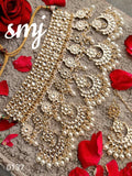 Premium Quality Dabi Kundan Choker set with five Chaandbali hangings and cluster pearls