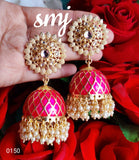 ORIGINAL QUALITY ENAMEL DABI KUNDAN JUMKA FOR WOMEN