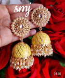 ORIGINAL QUALITY ENAMEL DABI KUNDAN JUMKA FOR WOMEN