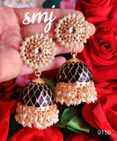 ORIGINAL QUALITY ENAMEL DABI KUNDAN JUMKA FOR WOMEN