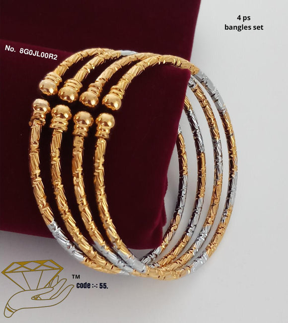 SET OF FOUR GOLD PLATED BANGLES FOR WOMEN