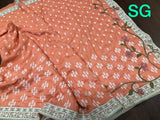 Soft  Silk Tusser Saree  with Alluring Kashmiri work allover saree and Border .
