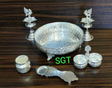 Full set German Silver washable Pooja thali