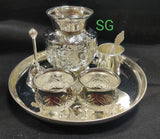 Full set German Silver washable Pooja thali