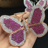 PINK DESIGNER FLYING BUTTERFLY RING FOR WOMEN