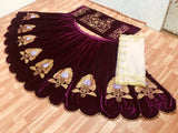 MEROON VELVET LEHENGA CHOLI FOR WOMEN