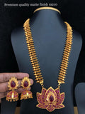 LOTUS MATT FINISH NECKLACE SET FOR WOMEN