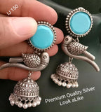 OXIDISED SILVER JUMKA FOR WOMEN