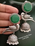 OXIDISED SILVER JUMKA FOR WOMEN
