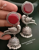 OXIDISED SILVER JUMKA FOR WOMEN