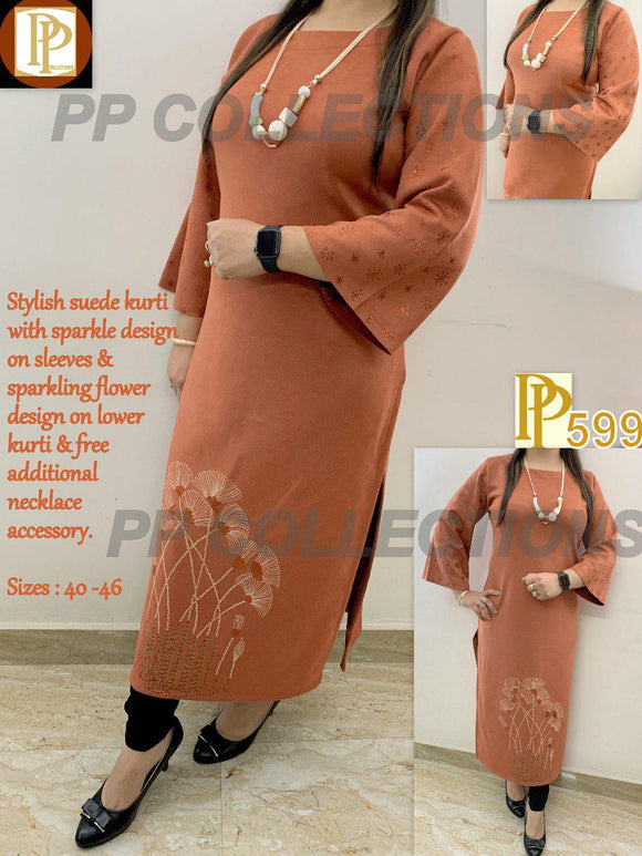 Designer winter woolen kurti with plazzo set(free size) - SAMMYCO - 4190702