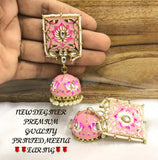 NEW DESIGNER MEENAKARI EARRINGS WITH JUMKA FOR WOMEN