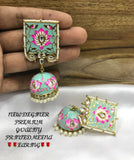 NEW DESIGNER MEENAKARI EARRINGS WITH JUMKA FOR WOMEN