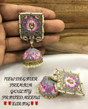 NEW DESIGNER MEENAKARI EARRINGS WITH JUMKA FOR WOMEN