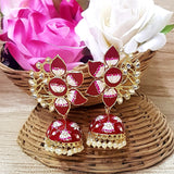 FLOWER MEENAKARI JUMKA FOR WOMEN