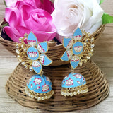 FLOWER MEENAKARI JUMKA FOR WOMEN