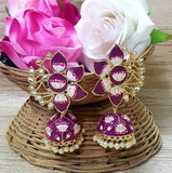 FLOWER MEENAKARI JUMKA FOR WOMEN