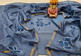 HAND PAINTED CHANDERI SALWAR SUIT MATERIAL FOR WOMEN