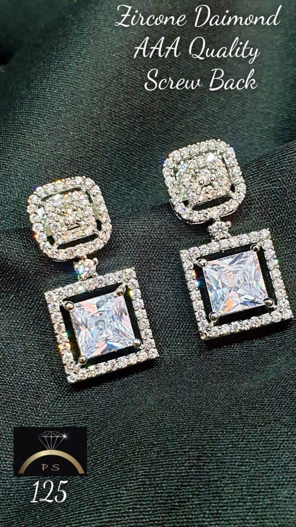 Rose Cut Diamond Stud Halo Platinum Earrings 2.12 Carats – NAGI