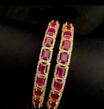 SET OF TWO AMERICAN DIAMOND BANGLES FOR WOMEN