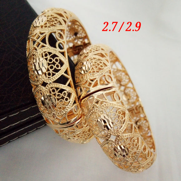 PAIR OF 24 KT GOLD PLATED OPENABLE BANGLES FOR WOMEN