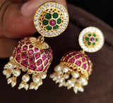 GOTIKA TRADITIONAL ORIGINAL HAND MADE REAL KEMP STONE JUMKA FOR WOMEN