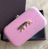 PREMIUM QUALITY DESIGNER VELVET CLUTCH BAG FOR WOMEN