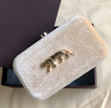 PREMIUM QUALITY DESIGNER VELVET CLUTCH BAG FOR WOMEN