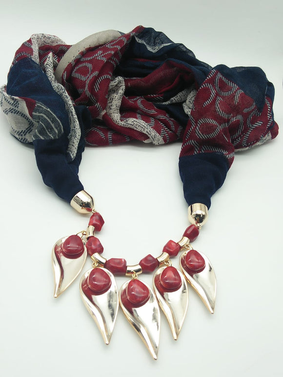 STYLISH STOLE WITH BEADS/SCARF NECKLACE FOR WOMEN