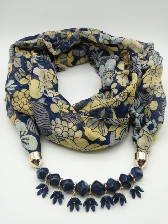 STYLISH STOLE WITH BEADS/SCARF NECKLACE FOR WOMEN