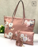 NEW FLORAL HANDBAG WITH POUCH COMBO FOR WOMEN