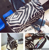 ZEBRA PATTERN DUFFLE BAG FOR WOMEN
