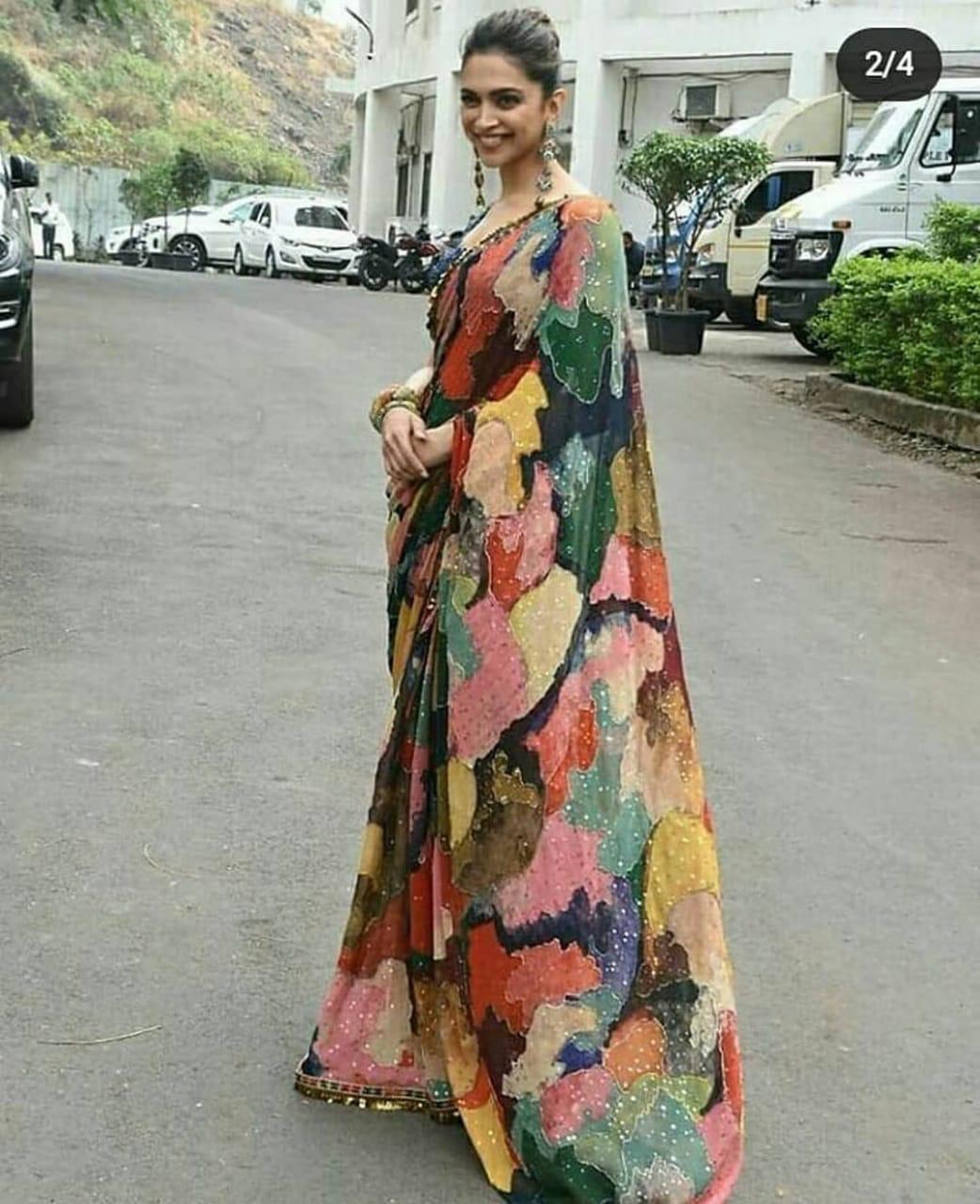 White Ruffle Sarees Online To Recreate Deepika Padukones Saree Look At  Cannes