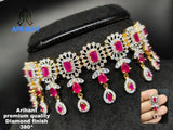 PREMIUM QUALITY DIAMOND FINISH NECKLACE SET FOR WOMEN