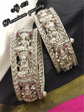SILVER FINISH LAKSHMI BANGLES FOR WOMEN