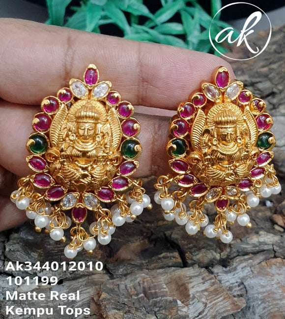 Lakshmi Devi Earring (White)-E073 - Aishi Jewellery - Buy Fashion &  Imitation Jewels Online
