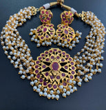 PEARL STONES NECKLACE SET FOR WOMEN