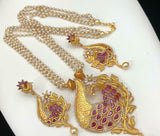 PEACOCK PENDANT PEARL NECKLACE SET FOR WOMEN