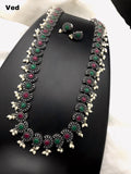 TRENDY OXIDISED SILVER NECKLACE FOR WOMEN
