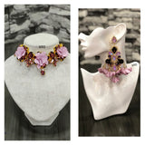 FLORAL NILOFER CHOKER WITH EARRINGS FOR WOMEN