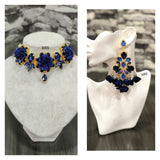 FLORAL NILOFER CHOKER WITH EARRINGS FOR WOMEN