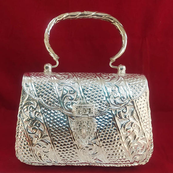 NM Silver Sling Bag Brass Decorative Purse, Standard, Silver silver - Price  in India | Flipkart.com