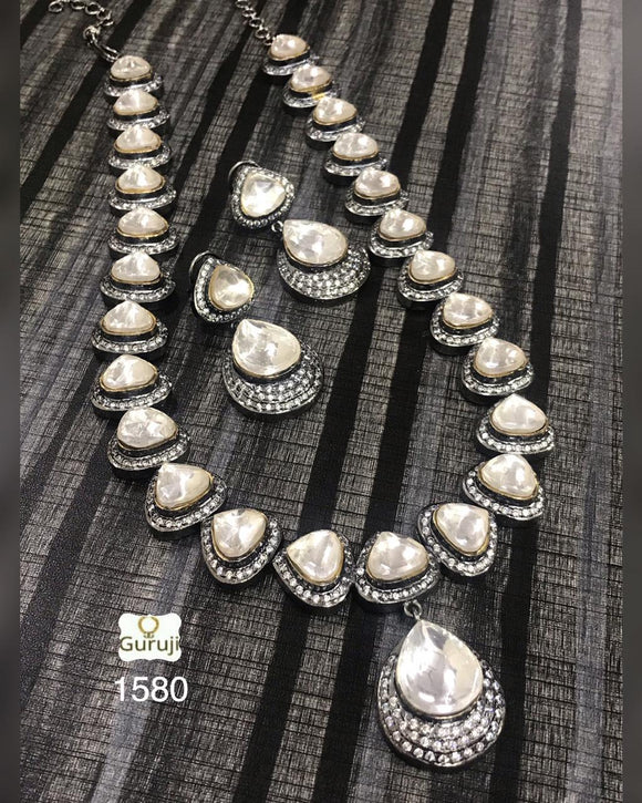 ORIGINAL KUNDAN LONG NECKLACE SET FOR WOMEN –