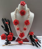 FLOWER NECKLACE SET FOR HALDI/MEHANDI