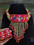TRADITIONAL MEENAKARI CHOKER/NECKLACE SET FOR WOMEN
