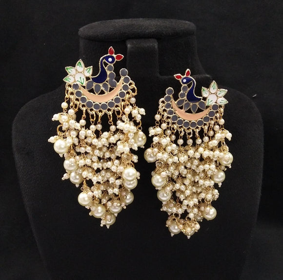 MEENAKARI  BUNCH OF PEARLS EARRING FOR WOMEN