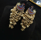 MEENAKARI  BUNCH OF PEARLS EARRING FOR WOMEN