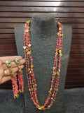 SEMI PRECIOUS STONES  MALA & EARRINGS SET FOR WOMEN-RSR700